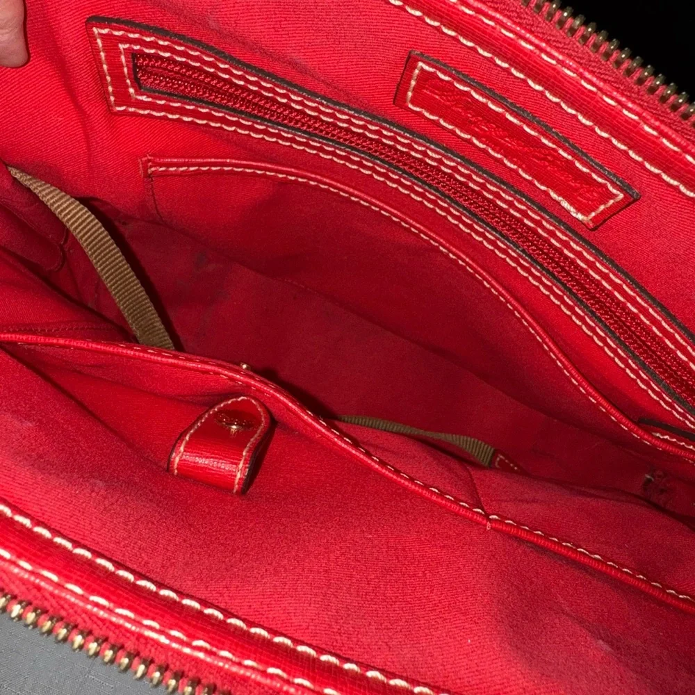 Dooney & Bourke Classic Red Satchel - Picture 2 of 4